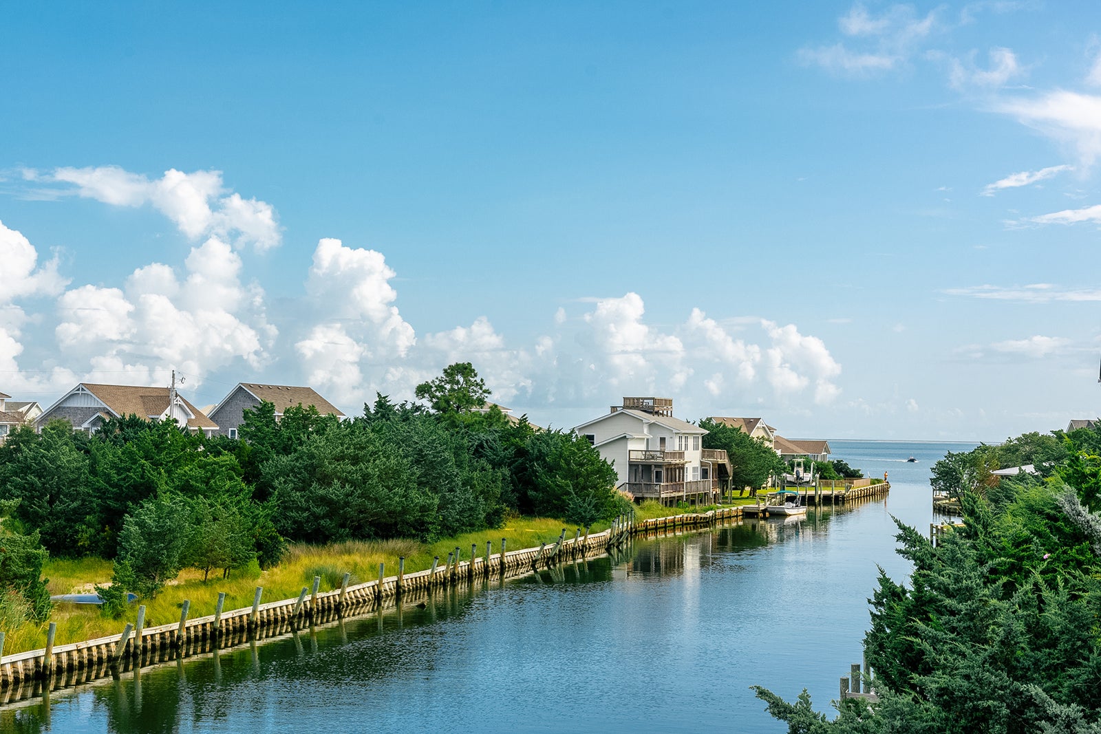 Canals to the Pamlico Sound on the island of Ocracoke North Carolina Liz Albro Photography